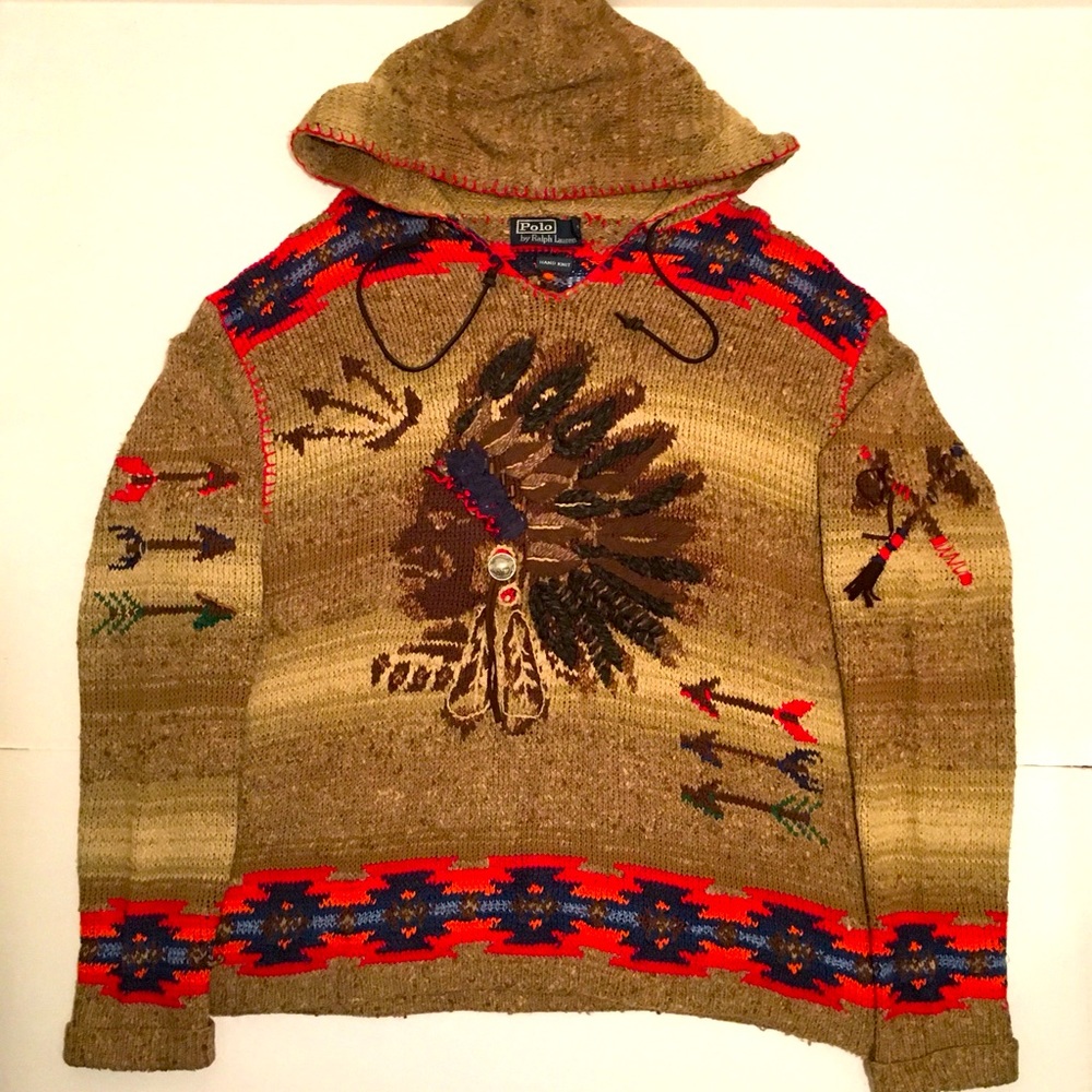 Polo hand knitted Indian hoodie